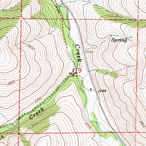 Topographic Map of Sevenmile Creek, OR