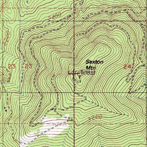 Topographic Map of Sexton Mountain, OR
