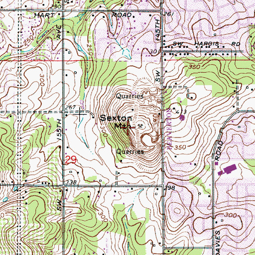 Topographic Map of Sexton Mountain, OR