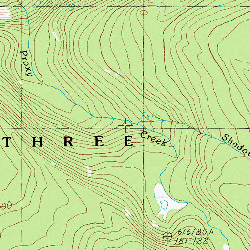 Topographic Map of Shadow Creek, OR
