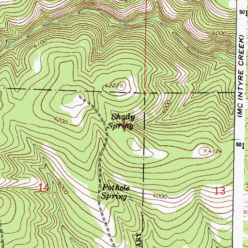 Topographic Map of Shady Spring, OR