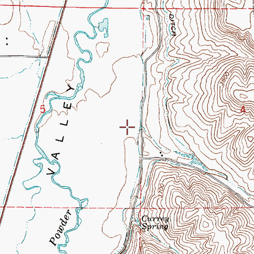 Topographic Map of Shaffner Creek, OR