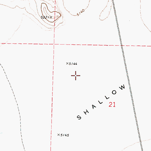 Topographic Map of Shallow Lake, OR