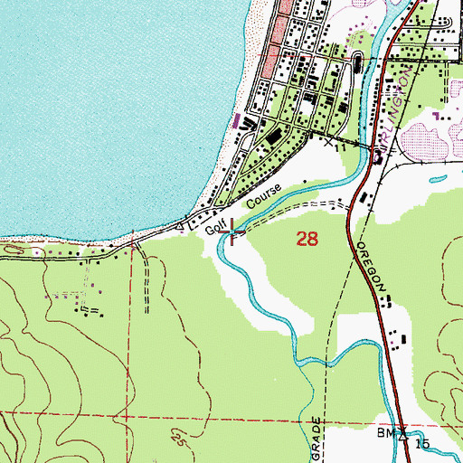 Topographic Map of Shangrila Creek, OR