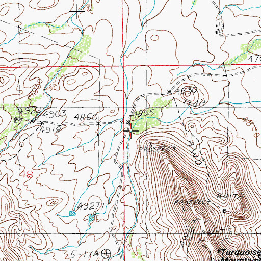 Topographic Map of Side Hill Claim, AZ