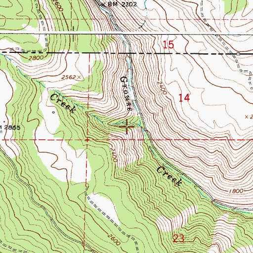 Topographic Map of Sheep Creek, OR