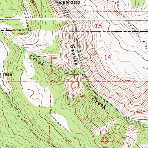 Topographic Map of Sheep Creek, OR