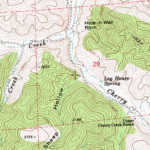 Topographic Map of Sheep Hollow, OR
