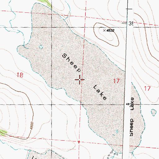 Topographic Map of Sheep Lake, OR