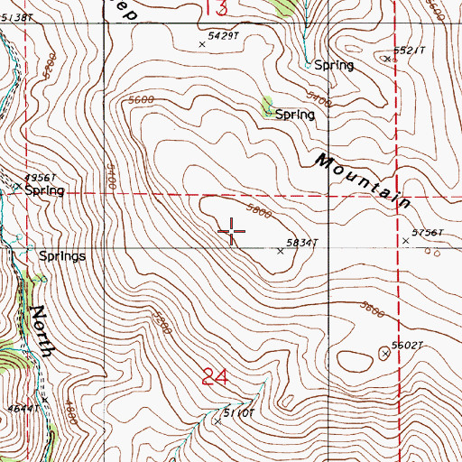 Topographic Map of Sheep Mountain, OR