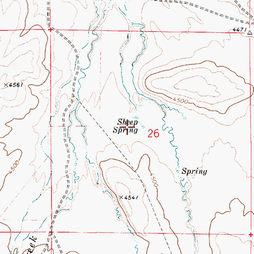 Topographic Map of Sheep Spring, OR