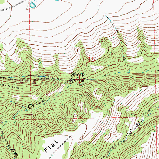 Topographic Map of Sheep Spring, OR