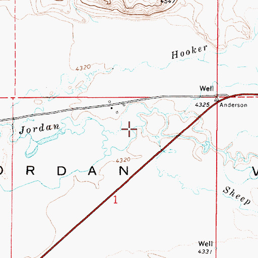 Topographic Map of Sheep Spring Creek, OR