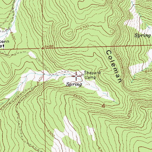 Topographic Map of Shepard Camp, OR
