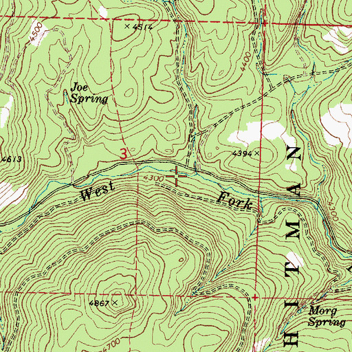 Topographic Map of Sherman Creek, OR