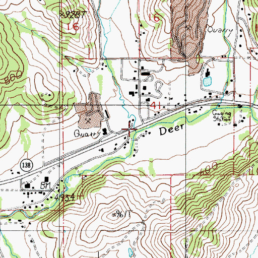Topographic Map of Shick Creek, OR