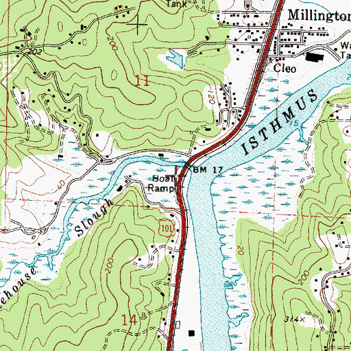 Topographic Map of Shinglehouse Slough, OR