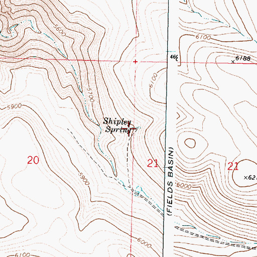 Topographic Map of Shipley Spring, OR