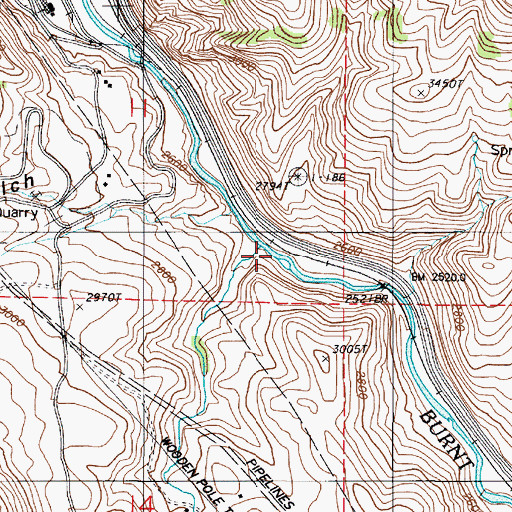 Topographic Map of Shirttail Creek, OR