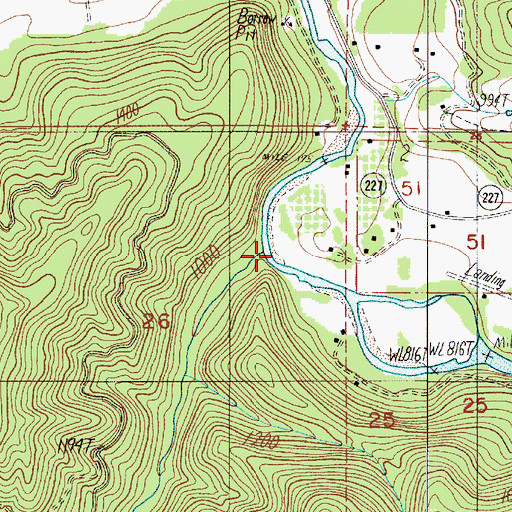 Topographic Map of Shively Creek, OR