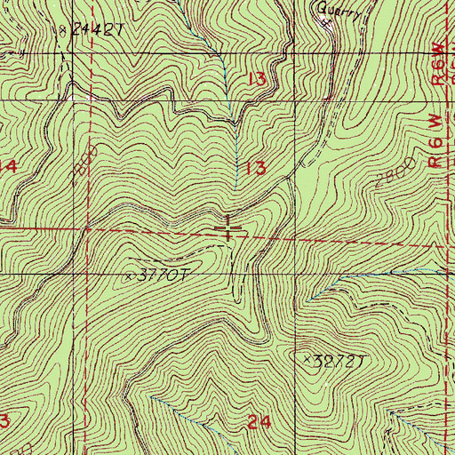 Topographic Map of Shoestring Trail, OR