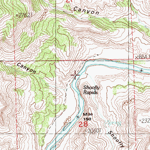 Topographic Map of Shoofly Creek, OR