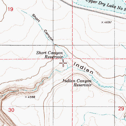 Topographic Map of Short Canyon, OR