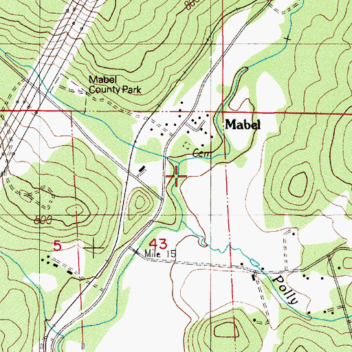 Topographic Map of Shotgun Creek, OR