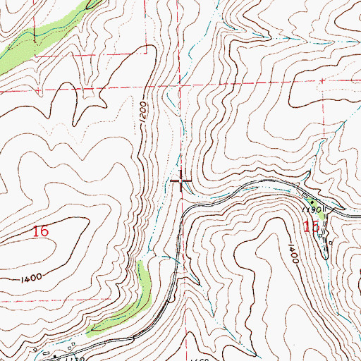 Topographic Map of Shotgun Hollow, OR