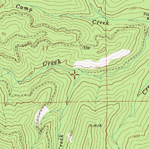 Topographic Map of Shumway Creek, OR