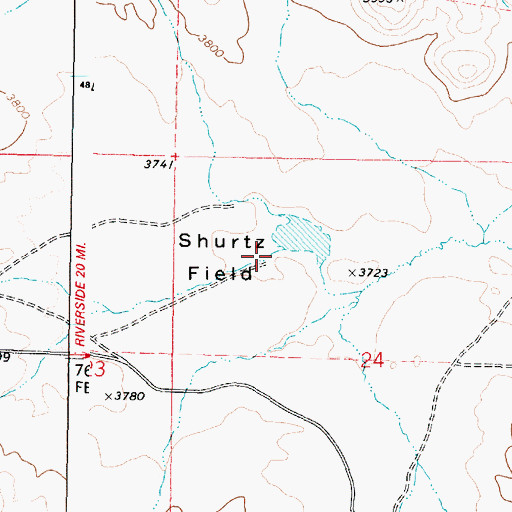 Topographic Map of Shurtz Field, OR