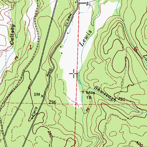 Topographic Map of Shweeash Creek, OR