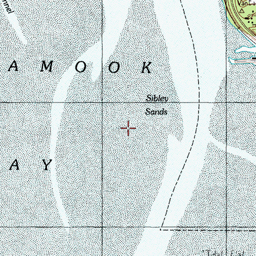 Topographic Map of Sibley Sands, OR