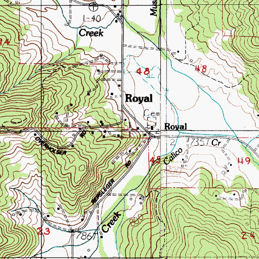 Topographic Map of Silk Creek School (historical), OR
