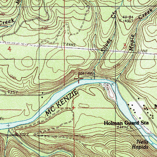 Topographic Map of Silver Creek, OR