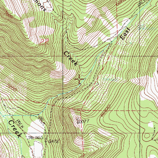 Topographic Map of Simmons Creek, OR