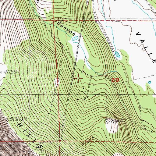 Topographic Map of Simpson Canyon, OR