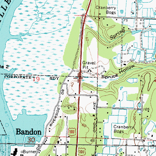 Topographic Map of Simpson Creek, OR