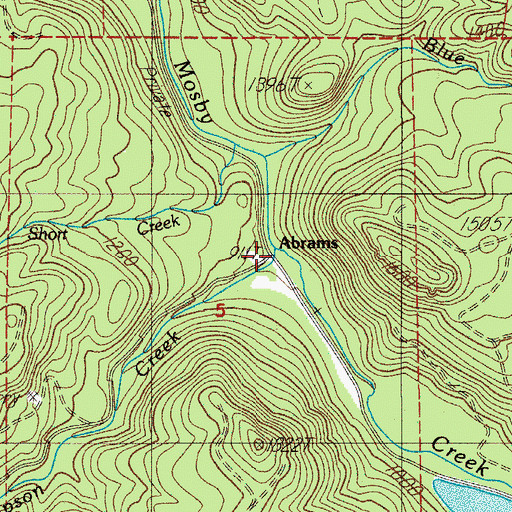 Topographic Map of Simpson Creek, OR
