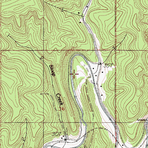 Topographic Map of Simpson Creek, OR