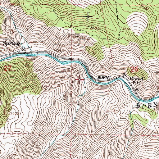 Topographic Map of Sinker Creek, OR
