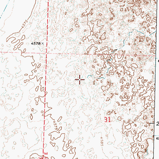 Topographic Map of Sixmile Creek, OR