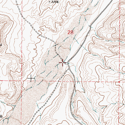 Topographic Map of Sixteenmile Creek, OR