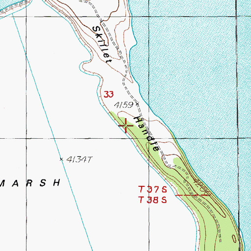 Topographic Map of Skillet Handle, OR