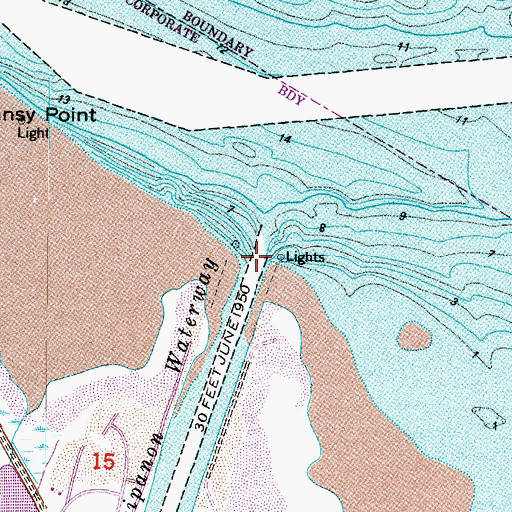 Topographic Map of Skipanon Waterway Light, OR