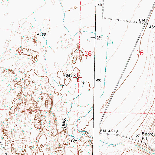 Topographic Map of Skull Creek, OR