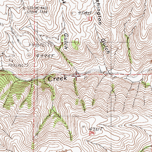 Topographic Map of Skunk Gulch, OR