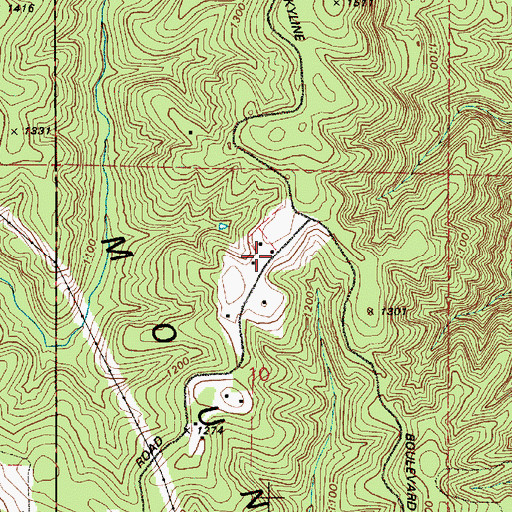 Topographic Map of Sky Ranch, OR