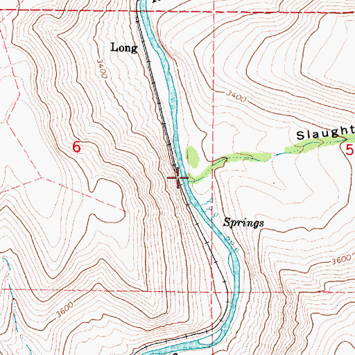 Topographic Map of Slaughter Gulch, OR