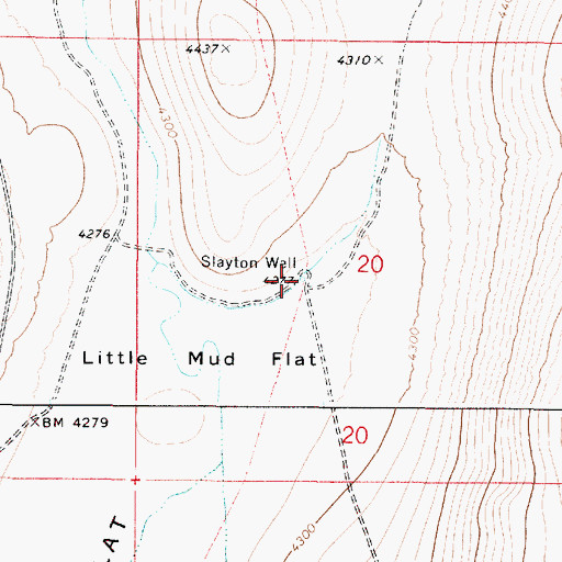 Topographic Map of Slayton Well, OR